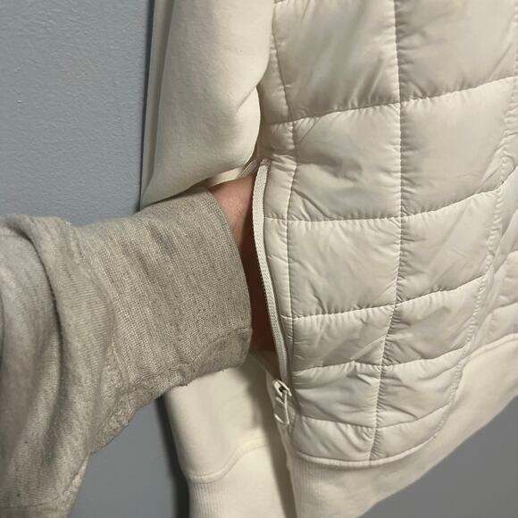 Old Navy Active Puffer Zipper Hoodie Sweatshirt Coat White Size XXL - Picture 7 of 7
